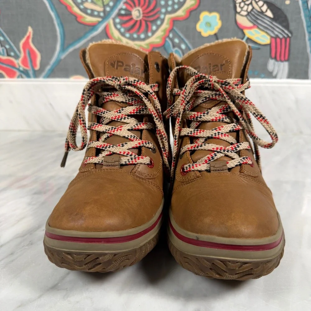 Pajar Tavin Canada Mens Waterproof Winter Boots Tan Leather - 30C Rated 10 10.5 - Picture 2 of 15
